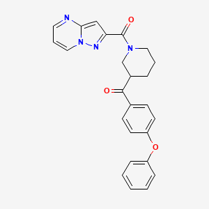 (4-Phenoxyphenyl)-[1-(pyrazolo[1,5-a]pyrimidine-2-carbonyl)piperidin-3-yl]methanone