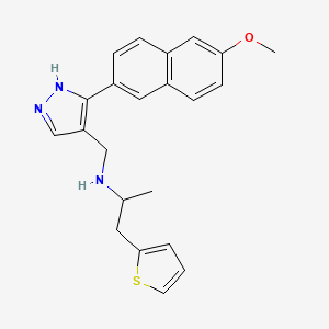 N-{[3-(6-methoxy-2-naphthyl)-1H-pyrazol-4-yl]methyl}-1-(2-thienyl)-2-propanamine