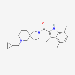 7-(cyclopropylmethyl)-2-[(3,4,7-trimethyl-1H-indol-2-yl)carbonyl]-2,7-diazaspiro[4.5]decane