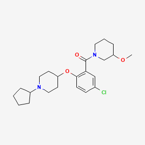 1-{5-chloro-2-[(1-cyclopentyl-4-piperidinyl)oxy]benzoyl}-3-methoxypiperidine