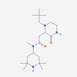 2-[1-(2,2-dimethylpropyl)-3-oxo-2-piperazinyl]-N-methyl-N-(2,2,6,6-tetramethyl-4-piperidinyl)acetamide