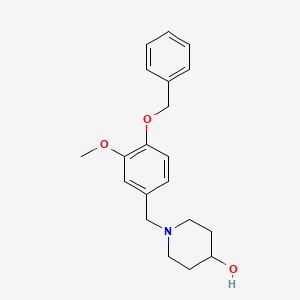 molecular formula C20H25NO3 B6109837 1-[(3-methoxy-4-phenylmethoxyphenyl)methyl]piperidin-4-ol 