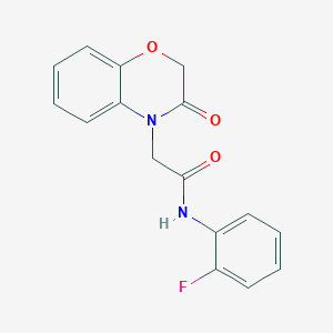 N-(2-FLUOROPHENYL)-2-(3-OXO-3,4-DIHYDRO-2H-1,4-BENZOXAZIN-4-YL)ACETAMIDE