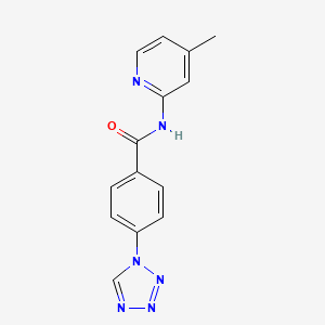 N-(4-METHYLPYRIDIN-2-YL)-4-(1H-1,2,3,4-TETRAZOL-1-YL)BENZAMIDE