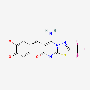 molecular formula C14H9F3N4O3S B610994 Srpin-803 CAS No. 380572-02-1