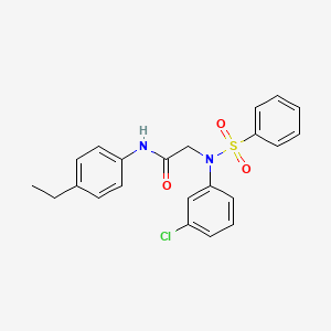 N~2~-(3-chlorophenyl)-N~1~-(4-ethylphenyl)-N~2~-(phenylsulfonyl)glycinamide