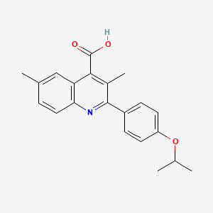 3,6-Dimethyl-2-[4-(propan-2-yloxy)phenyl]quinoline-4-carboxylic acid