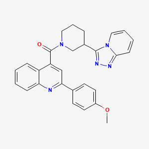 [2-(4-Methoxyphenyl)quinolin-4-yl][3-([1,2,4]triazolo[4,3-a]pyridin-3-yl)piperidin-1-yl]methanone