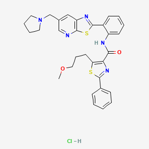 molecular formula C31H32ClN5O2S2 B610997 SRT3025 HCl CAS No. 2070015-26-6