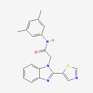 N-(3,5-dimethylphenyl)-2-[2-(1,3-thiazol-5-yl)-1H-benzimidazol-1-yl]acetamide