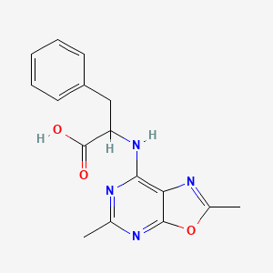 2-[(2,5-Dimethyl-[1,3]oxazolo[5,4-d]pyrimidin-7-yl)amino]-3-phenylpropanoic acid