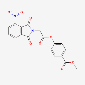 molecular formula C18H12N2O8 B6109995 METHYL 4-{[2-(4-NITRO-1,3-DIOXO-2,3-DIHYDRO-1H-ISOINDOL-2-YL)ACETYL]OXY}BENZOATE 