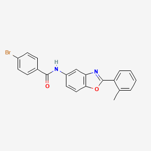 molecular formula C21H15BrN2O2 B6109997 4-bromo-N-[2-(2-methylphenyl)-1,3-benzoxazol-5-yl]benzamide 