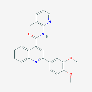 molecular formula C24H21N3O3 B6110004 2-(3,4-dimethoxyphenyl)-N-(3-methylpyridin-2-yl)quinoline-4-carboxamide 