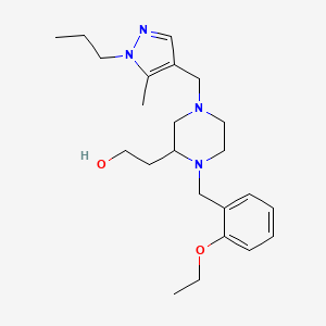 2-{1-(2-ethoxybenzyl)-4-[(5-methyl-1-propyl-1H-pyrazol-4-yl)methyl]-2-piperazinyl}ethanol