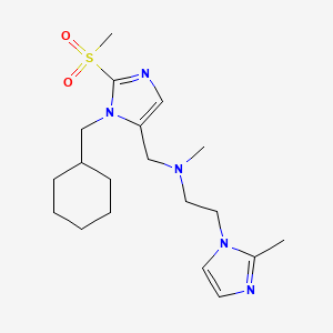 N-[[3-(cyclohexylmethyl)-2-methylsulfonylimidazol-4-yl]methyl]-N-methyl-2-(2-methylimidazol-1-yl)ethanamine