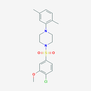 1-(4-CHLORO-3-METHOXYBENZENESULFONYL)-4-(2,5-DIMETHYLPHENYL)PIPERAZINE