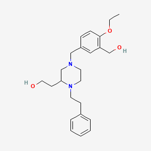 2-[4-[4-ethoxy-3-(hydroxymethyl)benzyl]-1-(2-phenylethyl)-2-piperazinyl]ethanol