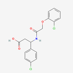 3-[2-(2-CHLOROPHENOXY)ACETAMIDO]-3-(4-CHLOROPHENYL)PROPANOIC ACID