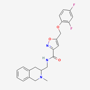 5-[(2,4-difluorophenoxy)methyl]-N-[(2-methyl-1,2,3,4-tetrahydro-3-isoquinolinyl)methyl]-3-isoxazolecarboxamide