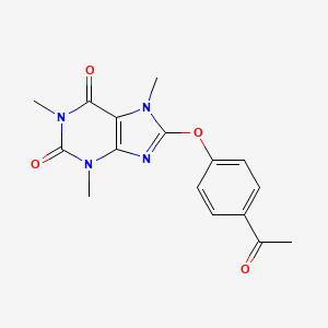 8-(4-acetylphenoxy)-1,3,7-trimethyl-3,7-dihydro-1H-purine-2,6-dione