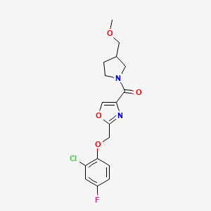 2-[(2-chloro-4-fluorophenoxy)methyl]-4-{[3-(methoxymethyl)-1-pyrrolidinyl]carbonyl}-1,3-oxazole