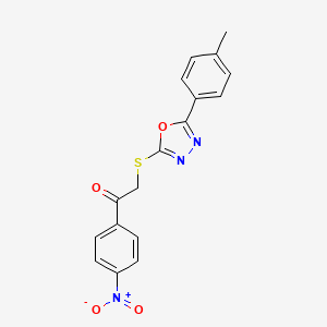 2-{[5-(4-methylphenyl)-1,3,4-oxadiazol-2-yl]thio}-1-(4-nitrophenyl)ethanone