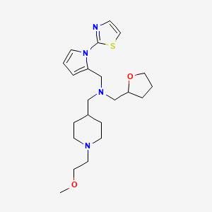 1-[1-(2-methoxyethyl)-4-piperidinyl]-N-(tetrahydro-2-furanylmethyl)-N-{[1-(1,3-thiazol-2-yl)-1H-pyrrol-2-yl]methyl}methanamine