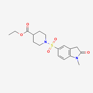 ethyl 1-[(1-methyl-2-oxo-2,3-dihydro-1H-indol-5-yl)sulfonyl]-4-piperidinecarboxylate