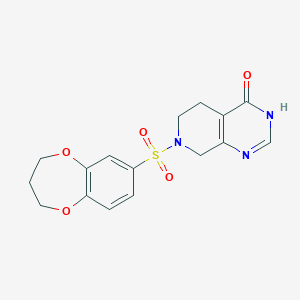 molecular formula C16H17N3O5S B6110213 7-(3,4-dihydro-2H-1,5-benzodioxepin-7-ylsulfonyl)-5,6,7,8-tetrahydropyrido[3,4-d]pyrimidin-4(3H)-one 