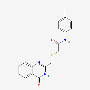 N-(4-methylphenyl)-2-{[(4-oxo-1,4-dihydroquinazolin-2-yl)methyl]sulfanyl}acetamide