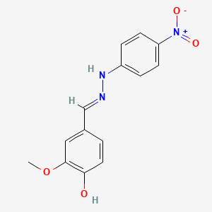 molecular formula C14H13N3O4 B6110233 4-羟基-3-甲氧基苯甲醛（4-硝基苯基）腙 CAS No. 19258-30-1