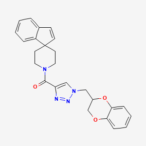 1'-{[1-(2,3-dihydro-1,4-benzodioxin-2-ylmethyl)-1H-1,2,3-triazol-4-yl]carbonyl}spiro[indene-1,4'-piperidine]