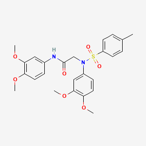 N-(3,4-DIMETHOXYPHENYL)-2-[N-(3,4-DIMETHOXYPHENYL)4-METHYLBENZENESULFONAMIDO]ACETAMIDE