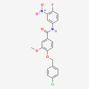 4-[(4-chlorobenzyl)oxy]-N-(4-fluoro-3-nitrophenyl)-3-methoxybenzamide