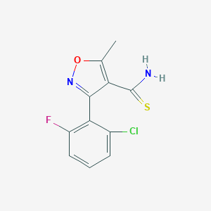 molecular formula C11H8ClFN2OS B061103 3-(2-氯-6-氟苯基)-5-甲基-1,2-恶唑-4-硫代酰胺 CAS No. 175204-42-9
