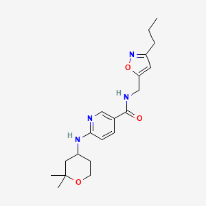 6-[(2,2-dimethyltetrahydro-2H-pyran-4-yl)amino]-N-[(3-propyl-5-isoxazolyl)methyl]nicotinamide