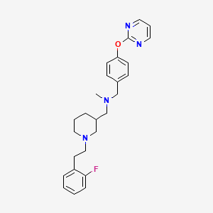 molecular formula C26H31FN4O B6110341 ({1-[2-(2-fluorophenyl)ethyl]-3-piperidinyl}methyl)methyl[4-(2-pyrimidinyloxy)benzyl]amine 