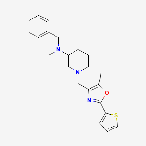 molecular formula C22H27N3OS B6110381 N-benzyl-N-methyl-1-{[5-methyl-2-(2-thienyl)-1,3-oxazol-4-yl]methyl}-3-piperidinamine 