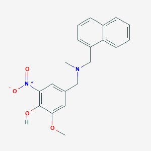 molecular formula C20H20N2O4 B6110382 2-methoxy-4-{[methyl(1-naphthylmethyl)amino]methyl}-6-nitrophenol 