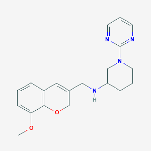 molecular formula C20H24N4O2 B6110399 N-[(8-methoxy-2H-chromen-3-yl)methyl]-1-pyrimidin-2-ylpiperidin-3-amine 