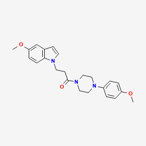 5-methoxy-1-{3-[4-(4-methoxyphenyl)-1-piperazinyl]-3-oxopropyl}-1H-indole