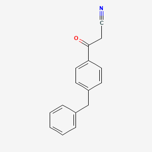 molecular formula C16H13NO B6110444 3-(4-benzylphenyl)-3-oxopropanenitrile CAS No. 4640-72-6