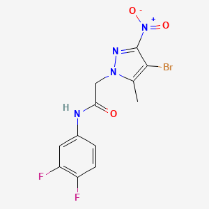 molecular formula C12H9BrF2N4O3 B6110450 2-(4-bromo-5-methyl-3-nitro-1H-pyrazol-1-yl)-N-(3,4-difluorophenyl)acetamide 