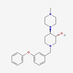 molecular formula C23H31N3O2 B6110455 (3R,4R)-4-(4-methylpiperazin-1-yl)-1-[(3-phenoxyphenyl)methyl]piperidin-3-ol 