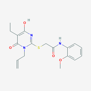 2-[(1-allyl-5-ethyl-4-hydroxy-6-oxo-1,6-dihydro-2-pyrimidinyl)thio]-N-(2-methoxyphenyl)acetamide