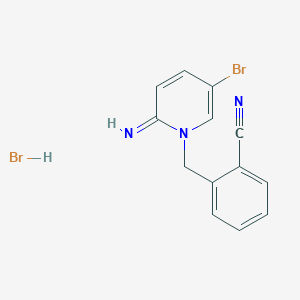 2-[(5-Bromo-2-iminopyridin-1-yl)methyl]benzonitrile;hydrobromide