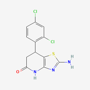 molecular formula C12H9Cl2N3OS B6110523 2-amino-7-(2,4-dichlorophenyl)-6,7-dihydro[1,3]thiazolo[4,5-b]pyridin-5(4H)-one 