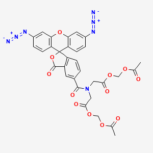 molecular formula C31H23N7O12 B611053 Sulfidefluor-7 AM CAS No. 1416872-50-8