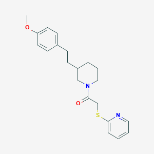 2-[(2-{3-[2-(4-methoxyphenyl)ethyl]-1-piperidinyl}-2-oxoethyl)thio]pyridine